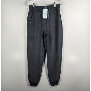 Figs Women’s XS Petite Zamora Jogger Scrub Pants Gray Pockets 840140669916 NWT